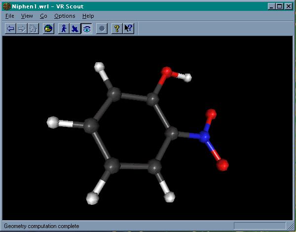 Nitrophenol (Kugel-Stab)