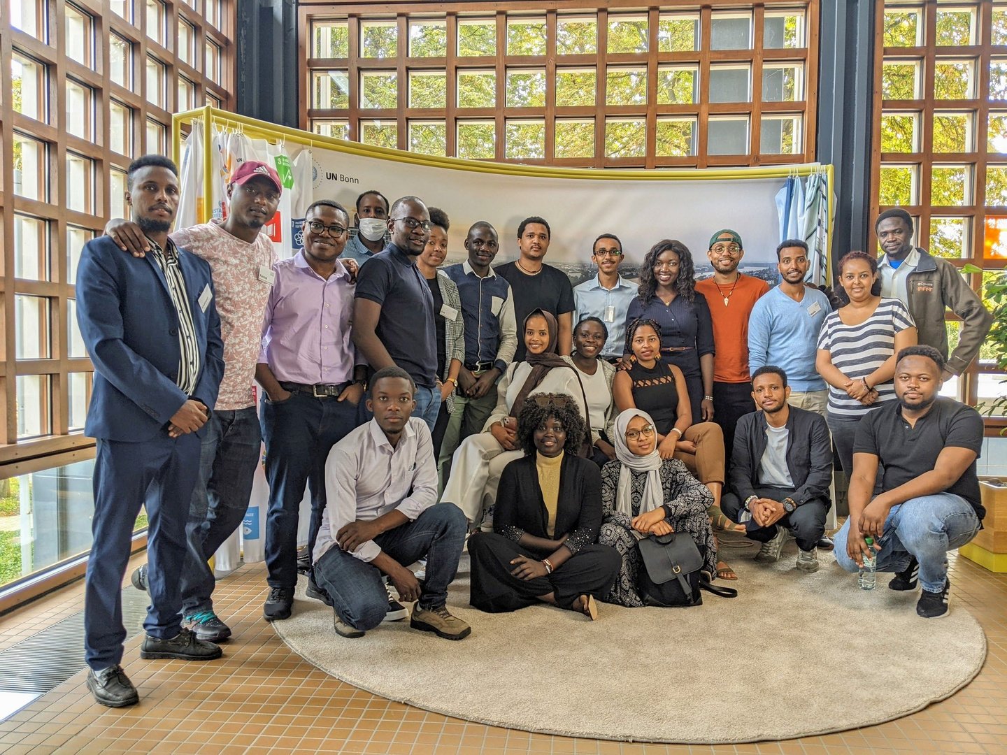 Group of students during a visit to the UN-Campus in Bonn