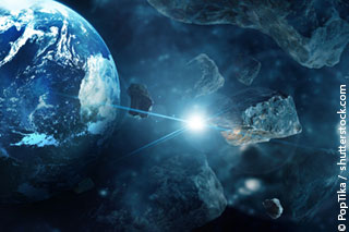 Meteorit in Erdnähe